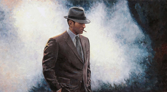 Noir Art painting The Private Eye by Theo Michael Film Noir inspired artwork