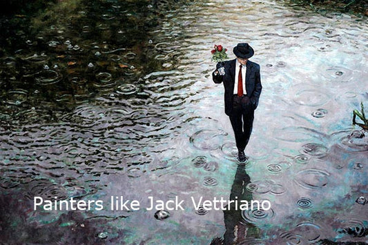 oil painting Romance Isn't Dead by Theo Michael