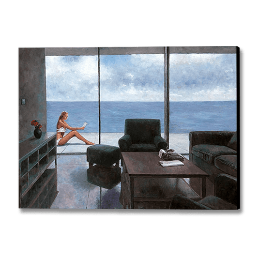 oil painting, a sea view apartment by Theo Michael titled The Apartment