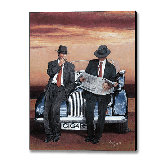 Canvas Print by Theo Michael, Happiness Is. A painting inspired by the award winning Benson and Hedges adverts from the 1960's and 1970's