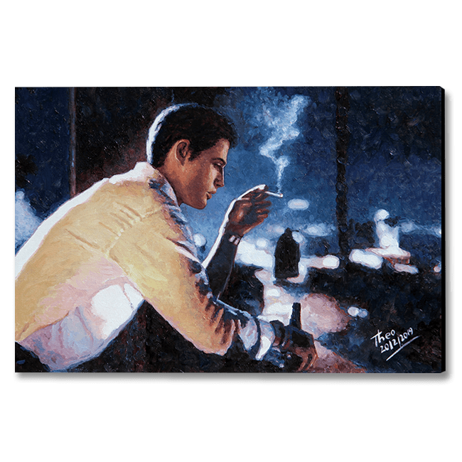 Art Noir oil painting by Theo Michael titled Heartbreak Hotel