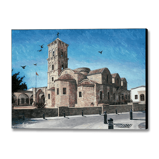 Mediterranean Canvas Print by Theo Michael, St Lazarus Church in Larnaca, Cyprus
