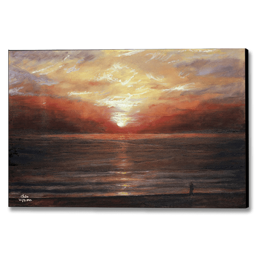 Mediterranean sunrise, a Canvas Print by Theo Michael, sunrise