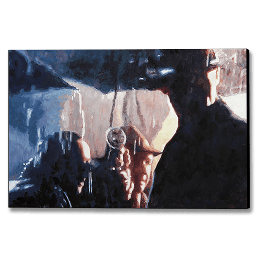 canvas print by Theo Michael, The Reporter