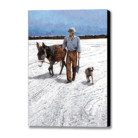 Salt Lake worker, Cyprus traditions an oil painting by Theo Michael