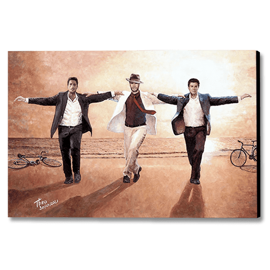 beach painting Zorbas Dance, an oil painting by Theo Michael