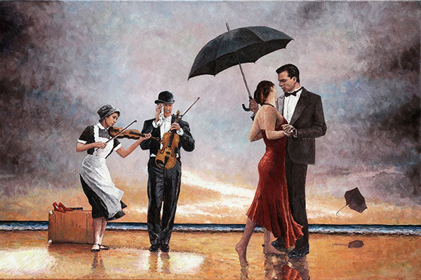 Dance art, beach painting Tribute To The Singing Butler by Theo Michael