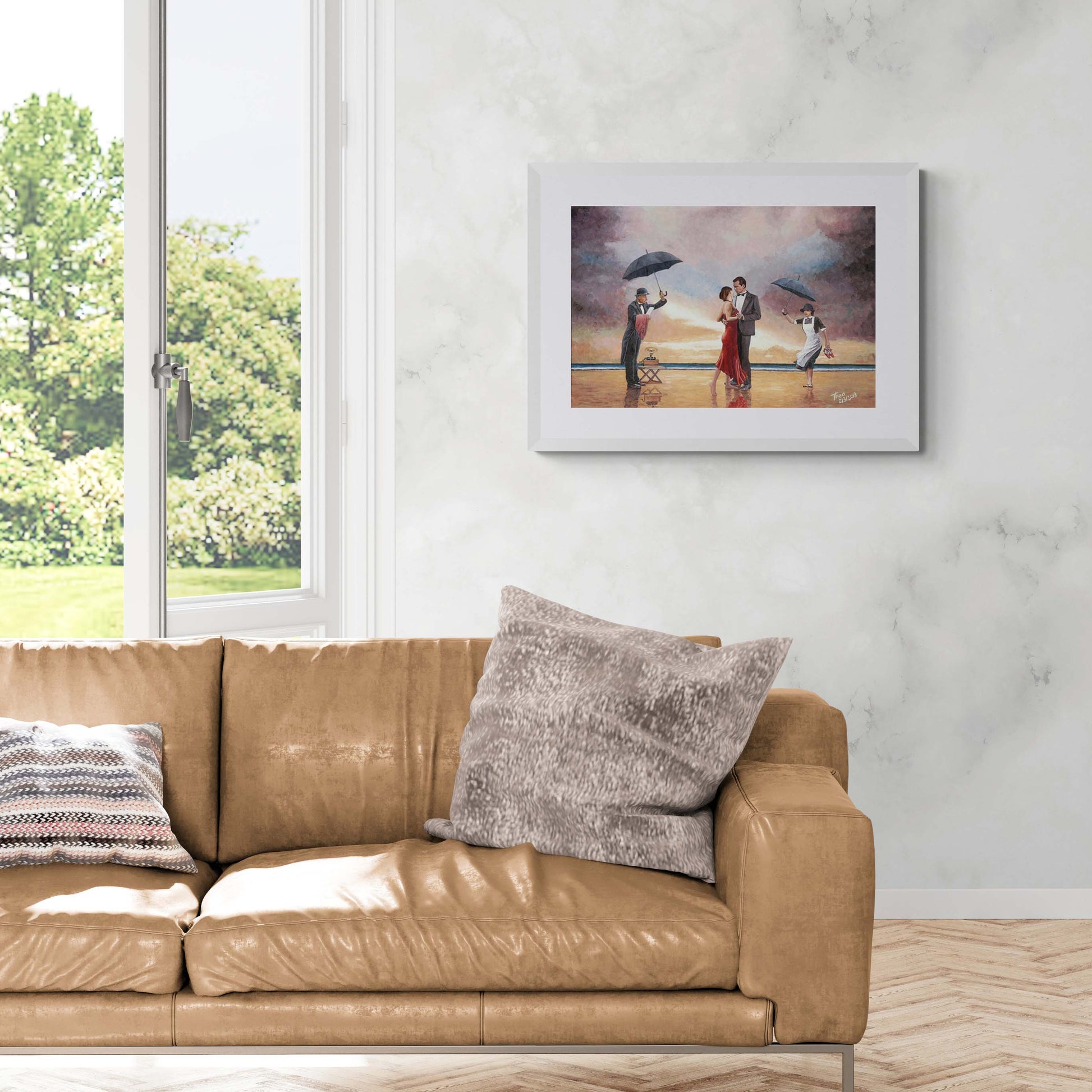 Homage to the Singing Butler, a painting inspired by Jack Vettriano and painted by Theo Michael