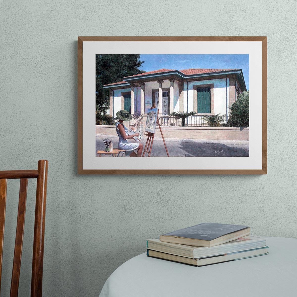 Edward Hopper style painting titled Summer Time by Theo Michael