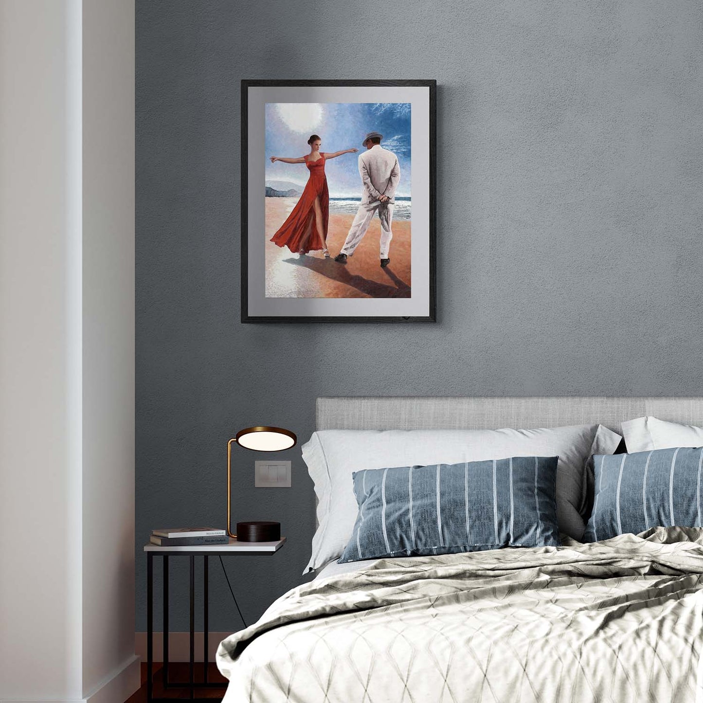 Art Noir beach Fine Art Print paintings of a couple dancing with a knife by Theo Michael titled The Last Dance