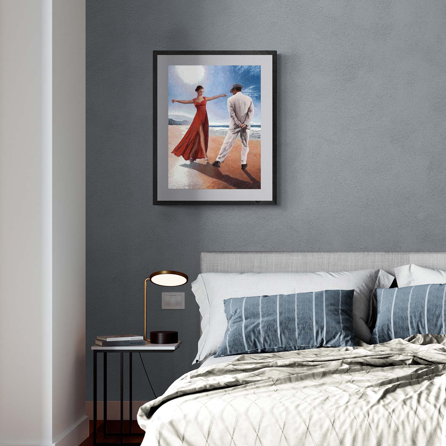 Art Noir beach Fine Art Print paintings of a couple dancing with a knife by Theo Michael titled The Last Dance
