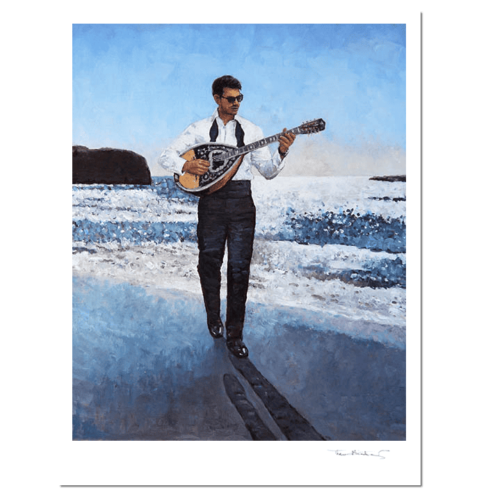 The Bouzouki Player by the Beach