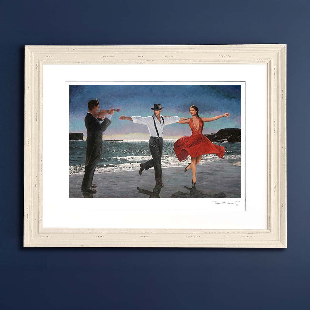 oil painting Moonlight Dancers by the beach by Theo Michael