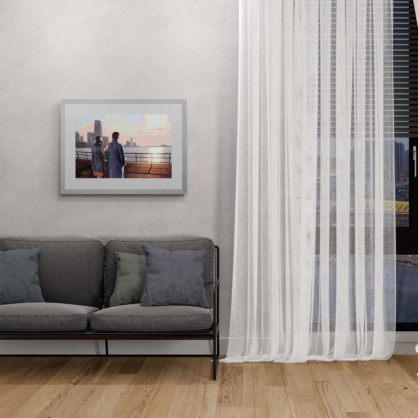 Fine Art Print titled A New Horizon with a view of New York's Hudson River by Theo Michael