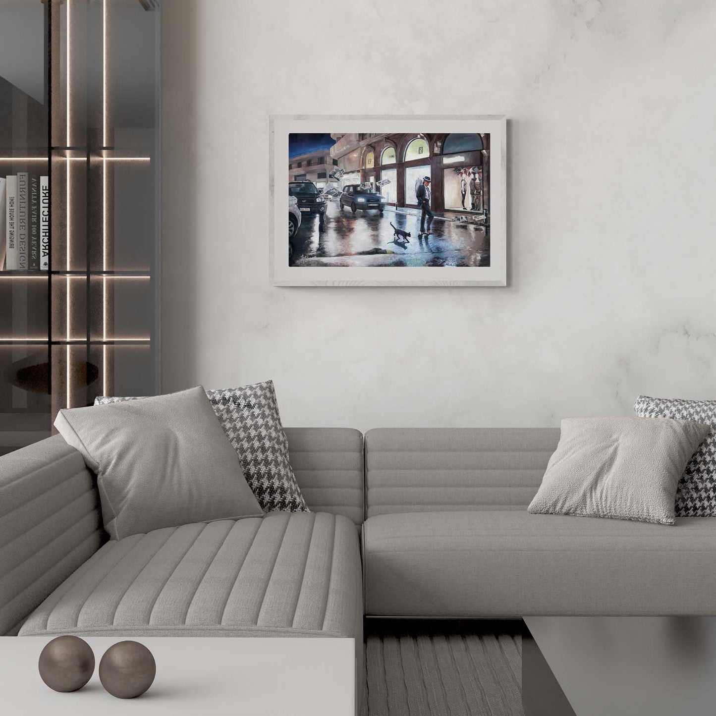 Art Noir Fine Art Print Painting by Theo Michael, Blowing In The Wind