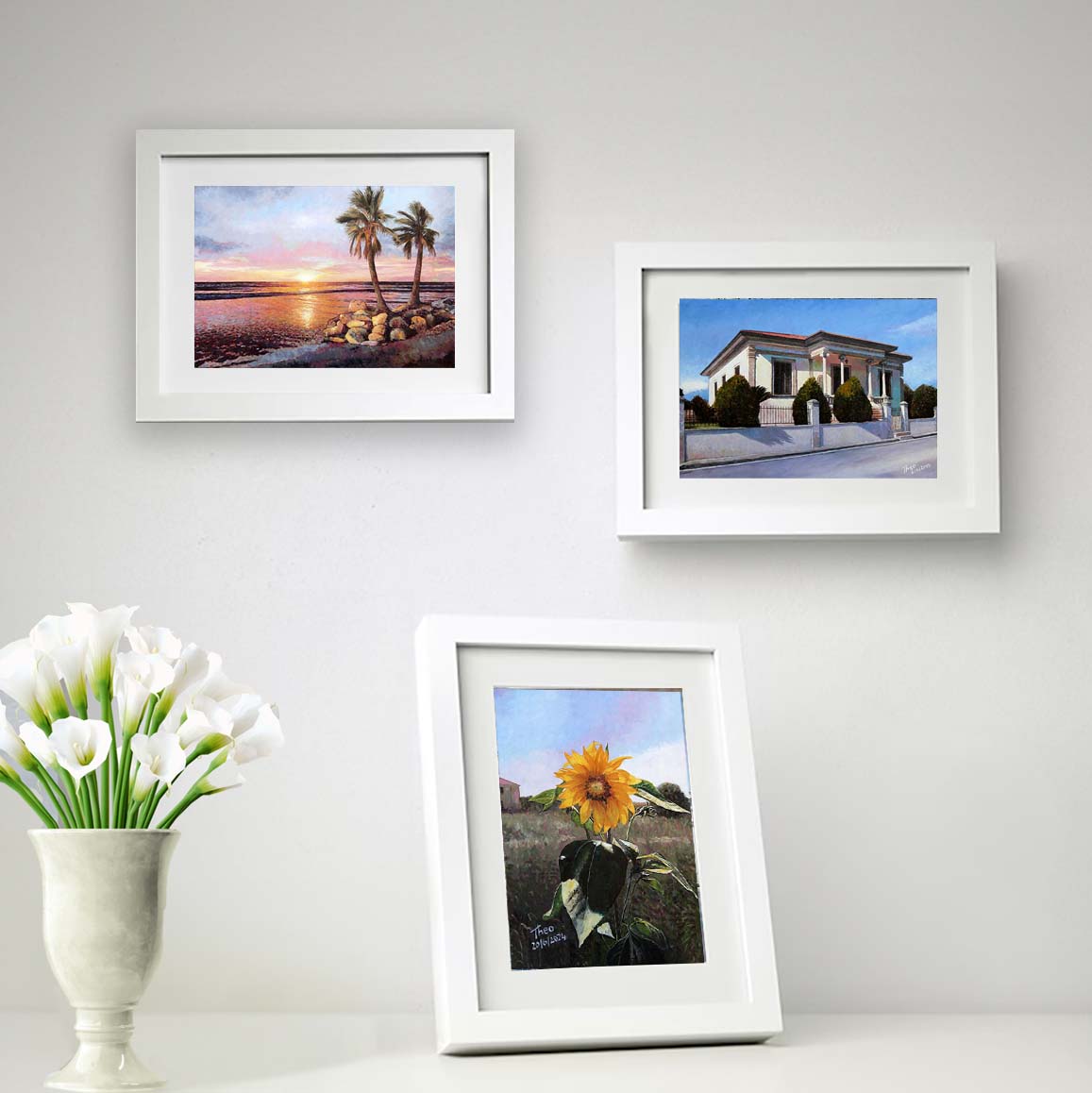 House In Summer Light By The Sea original greeting card collections by Theo Michael