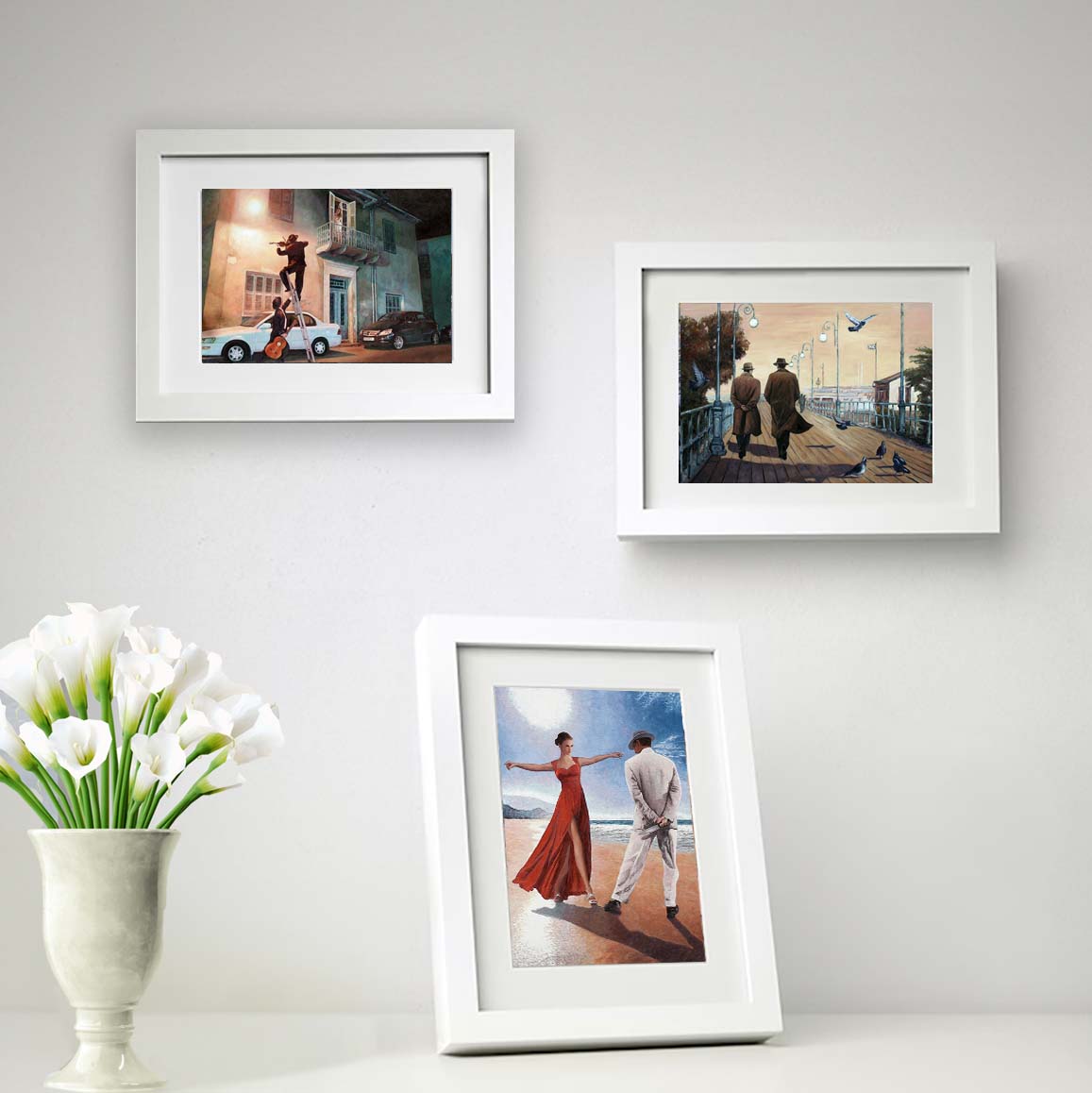 Designer Greeting Card after the oil painting Serenade inspired by Carl Spitzweg by Theo Michael, a greeting card worthy to be framed