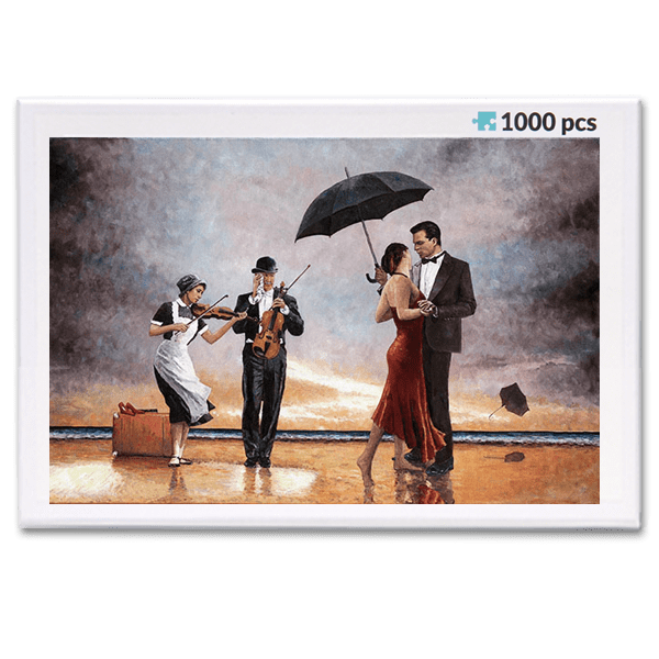 jigsaw puzzle, an art design puzzle after the oil painting Tribute To The Singing Butler by Theo Michael, includes box