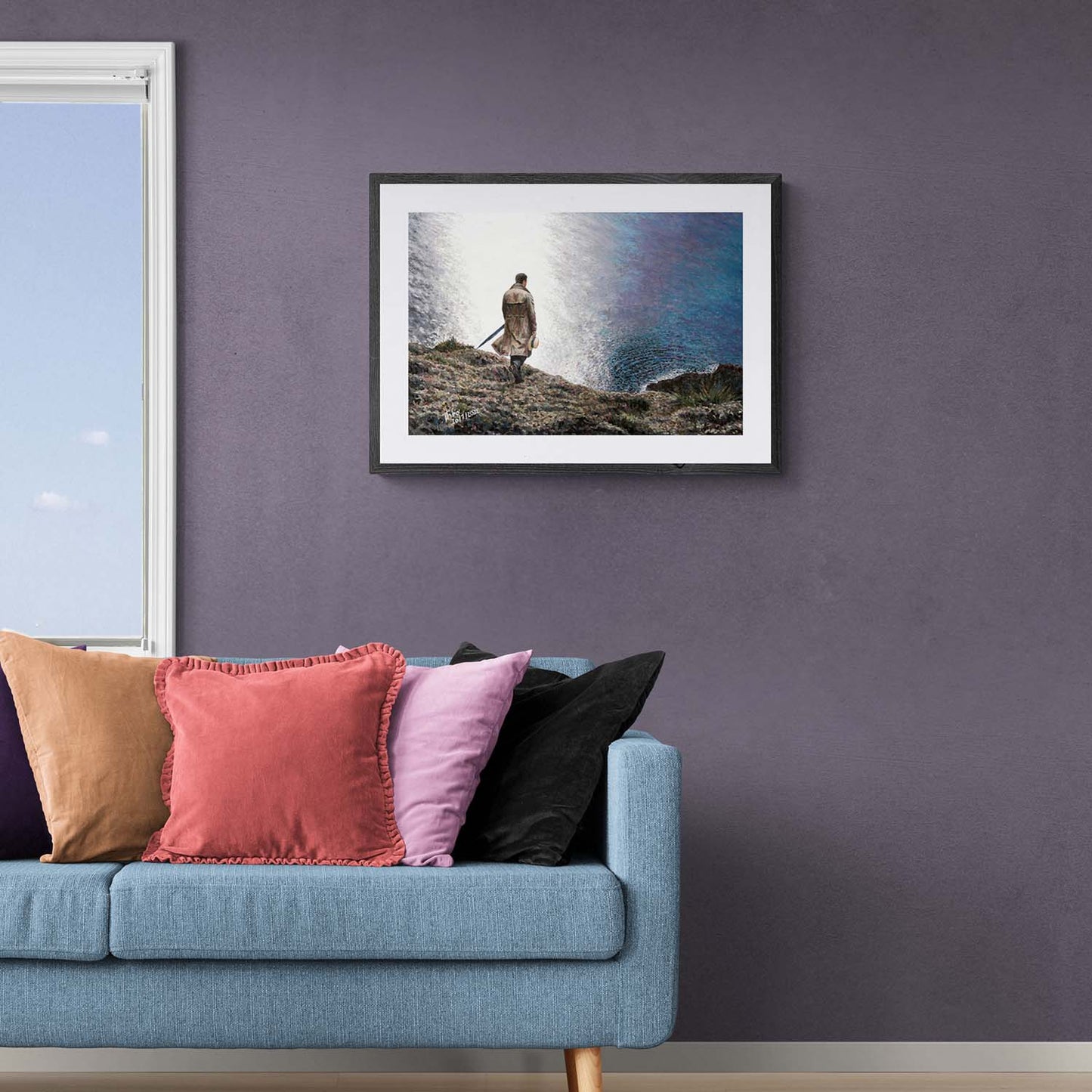 Nature painting The Wanderer inspired by Caspar David Friedrich and painted by Theo Michael