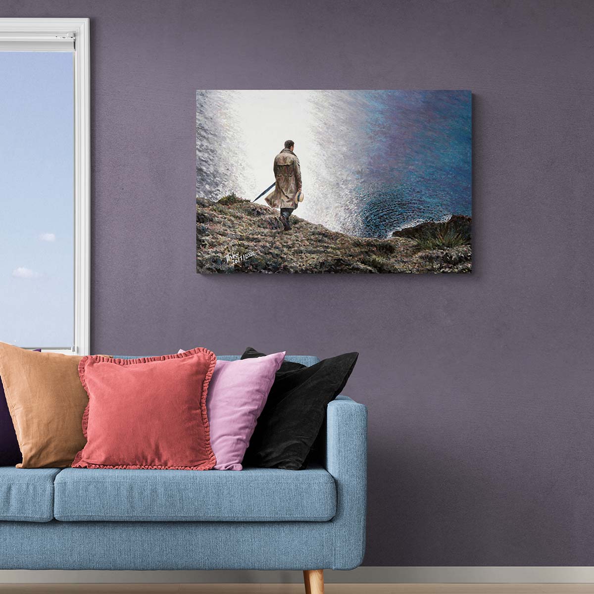 Nature painting The Wanderer inspired by Caspar David Friedrich and painted by Theo Michael
