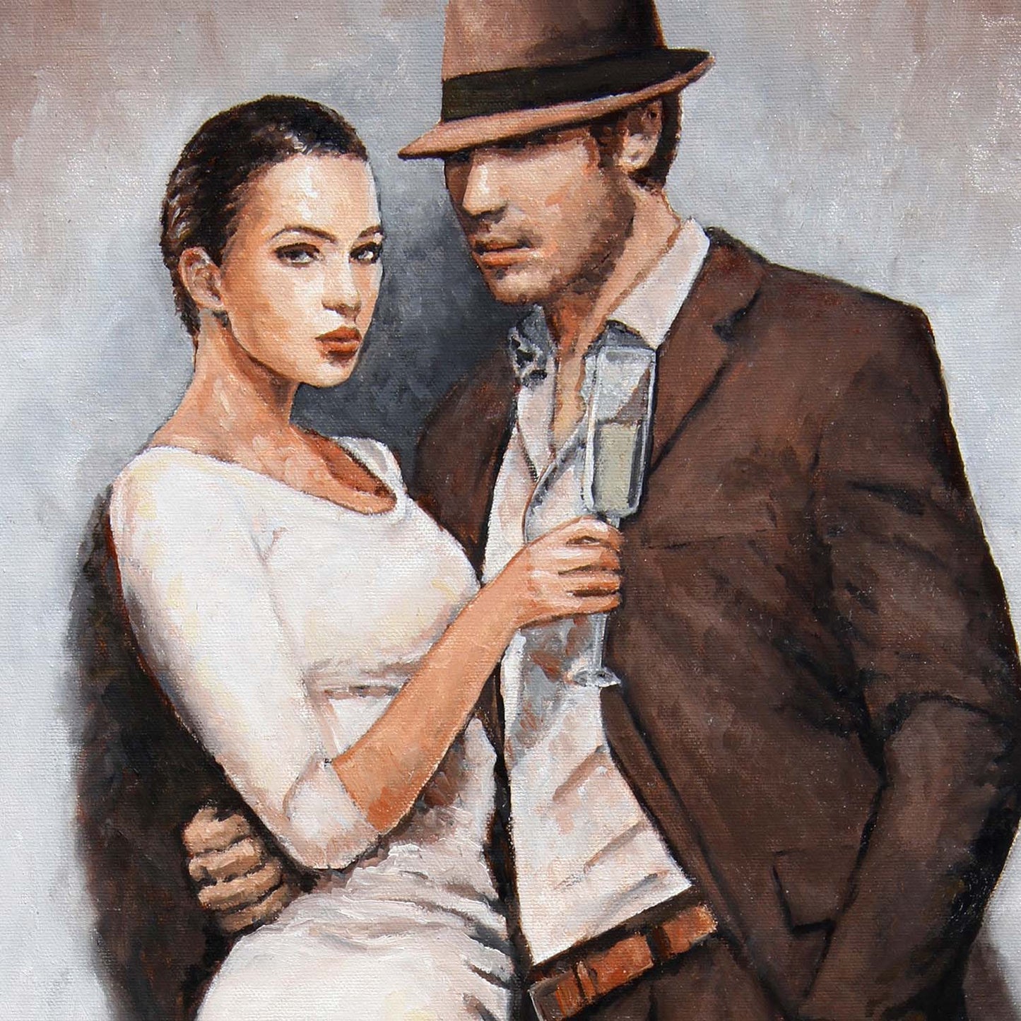 Figurative oil painting, The Last Toast