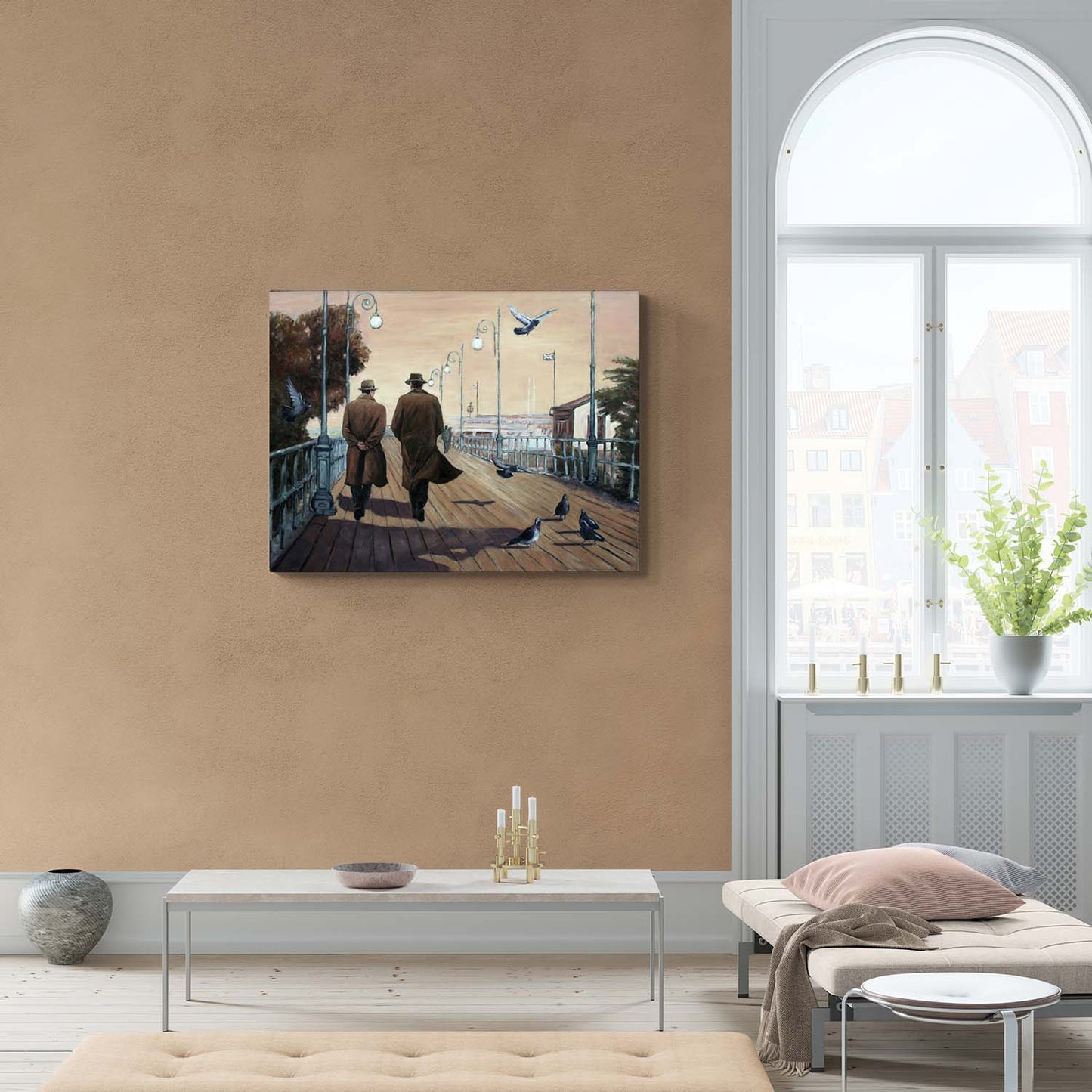 Art Noir painting The Boardwalk. Decorate Your Spaces with Captivating Art by Theo Michael: Canvas Art and Fine Art Prints