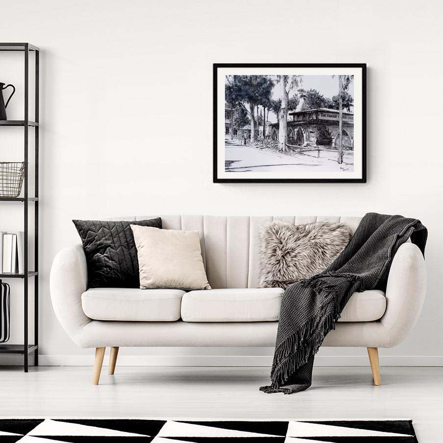 Nostalgic Larnaca painting by Theo Michael