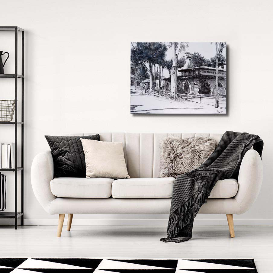 Nostalgic Larnaca painting by Theo Michael