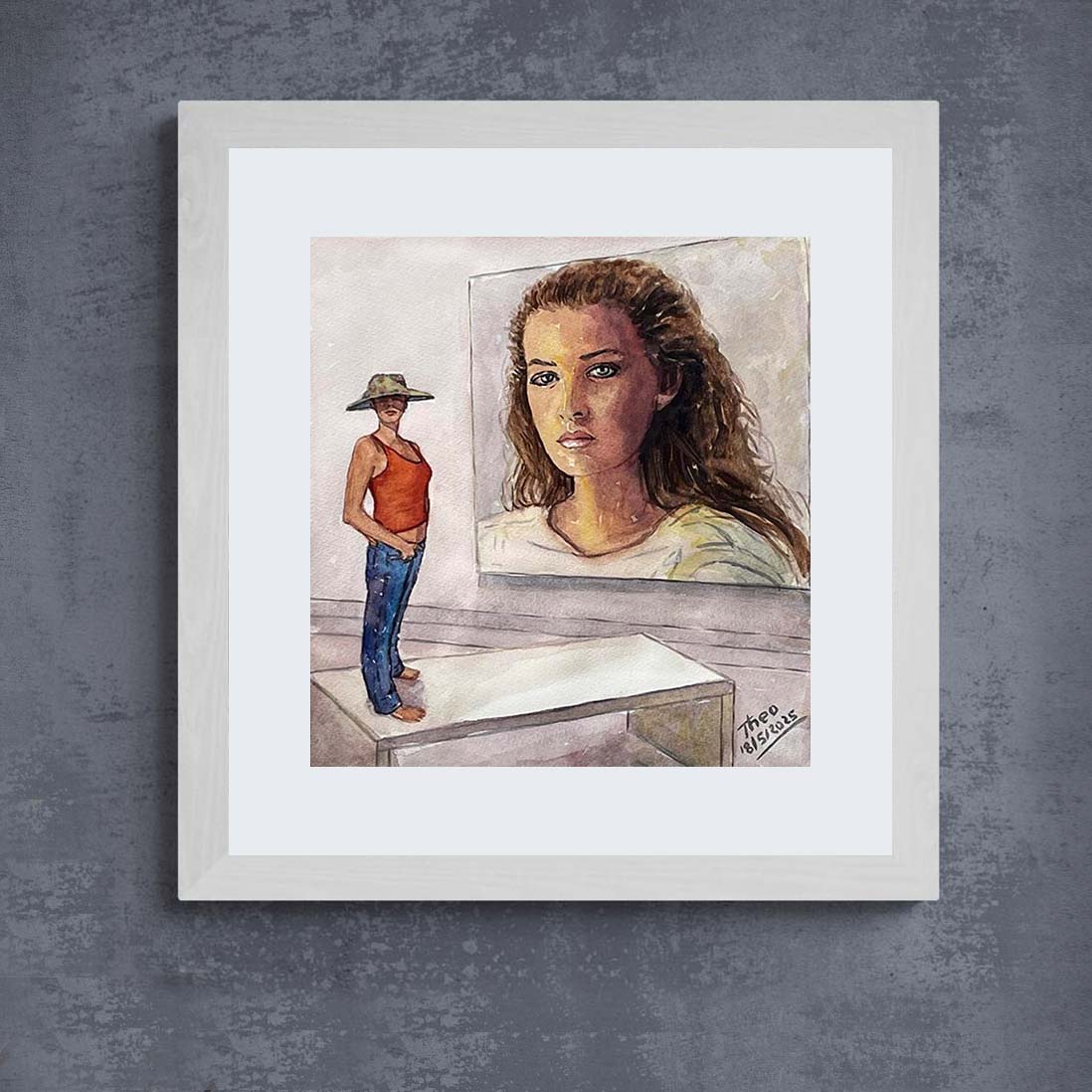 Watercolour painting, Inspired by Franz Gertsch