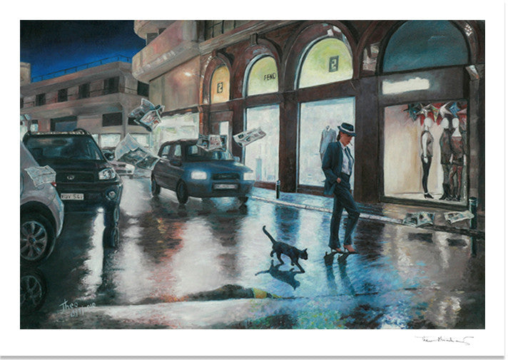Art Noir Fine Art Print by Theo Michael, Blowing In The Wind