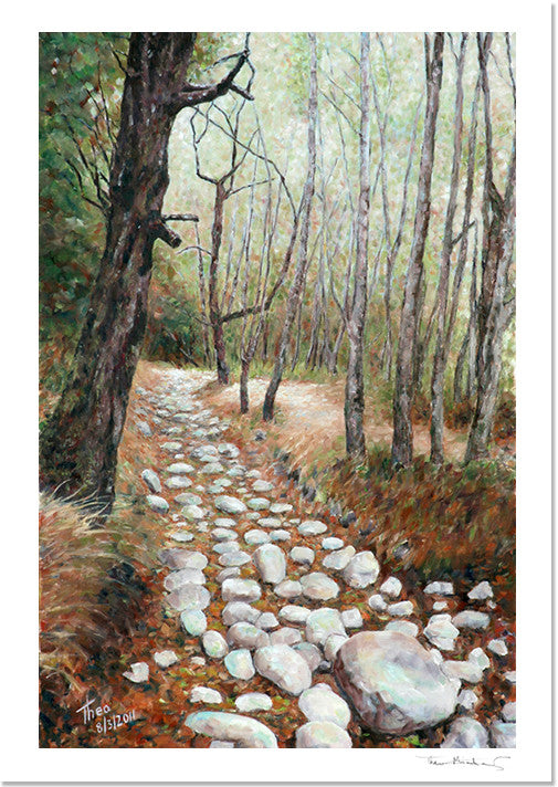 Mediterranean Fine Art Print by Theo Michael of a woodland scene