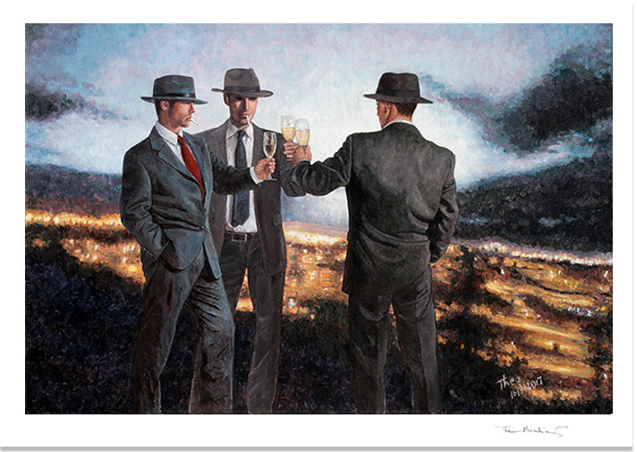 Art Noir Fine Art Print by Theo Michael, Cheers in Oroklini Hills