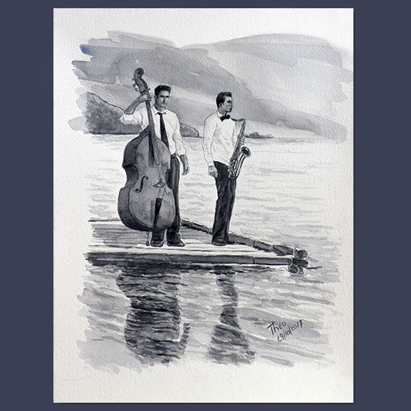 Watercolour painting by Theo Michael, The Journey Continues