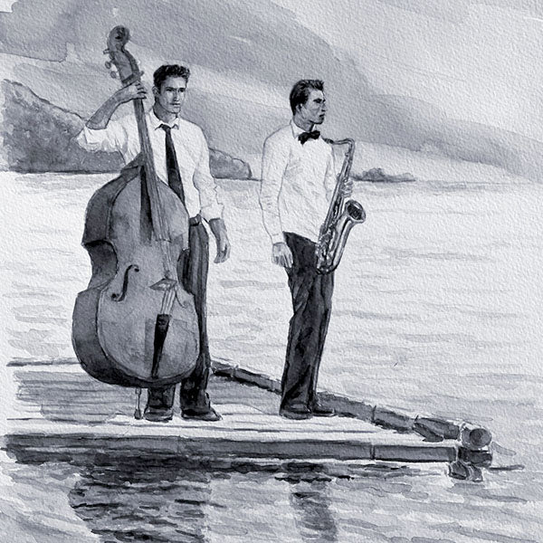 Original watercolour by Theo Michael, The journey continues