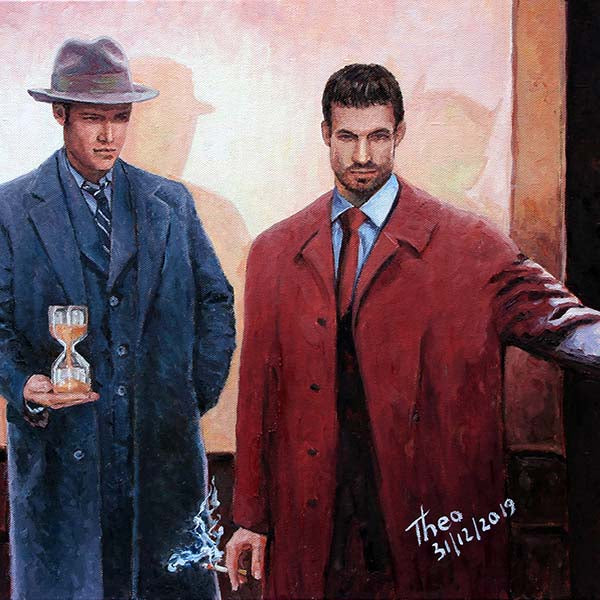 Film Noir style fine art print by Theo Michael, Going Down