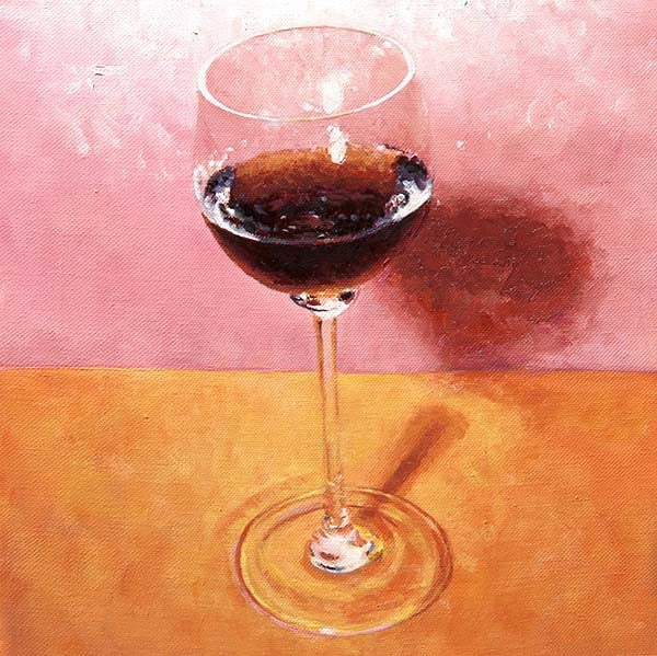 Kitchen painting, Riedel Wine Glass by Theo Michael – Art by Theo