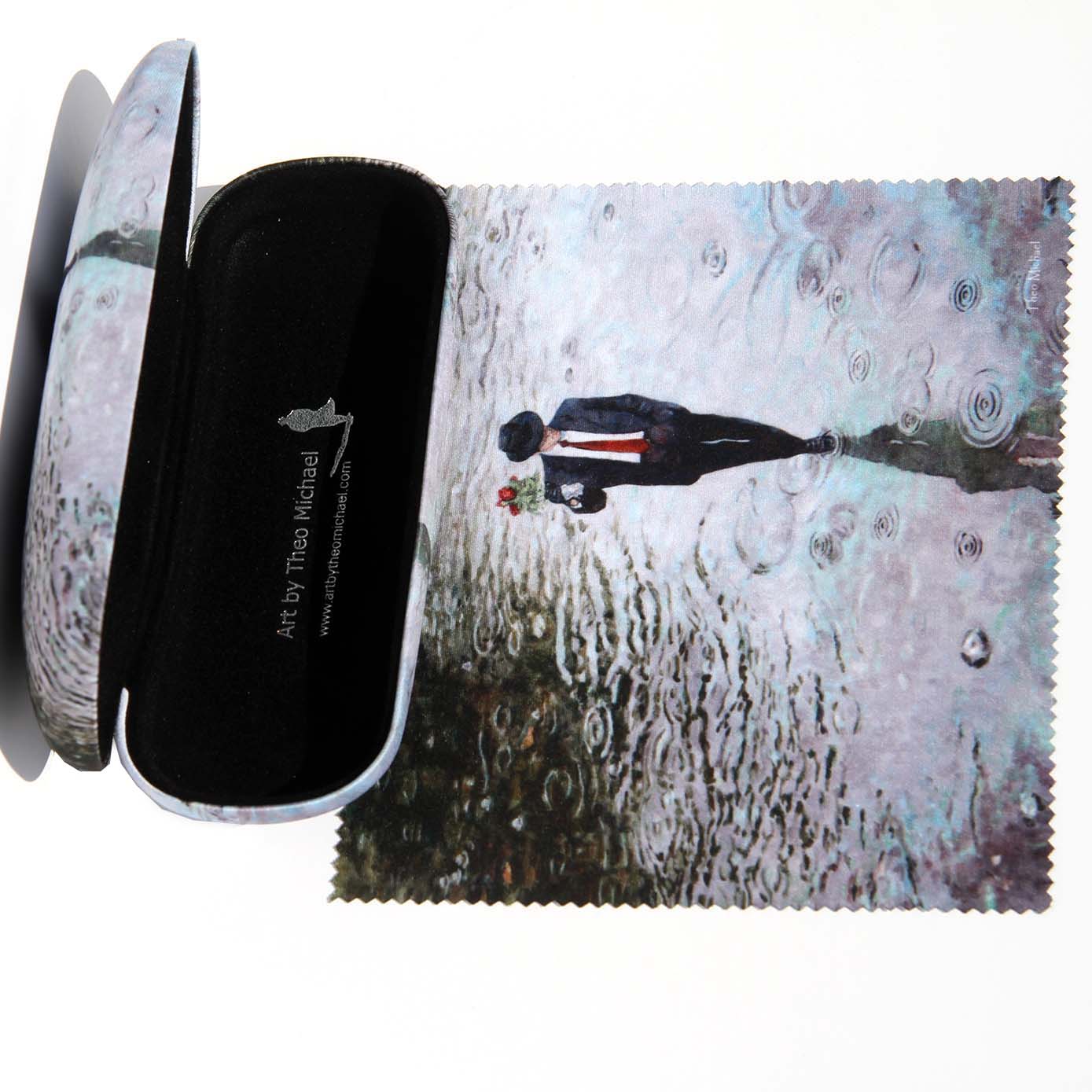 Theo Michael Romance Isn't Dead spectacle case, includes design cleaning cloth