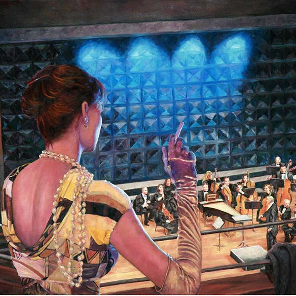 Romantic painting by Theo Michael, The Rehearsal
