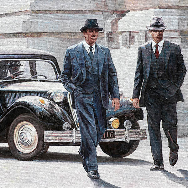 A Summer's Day in London, after an original painting by Theo Michael