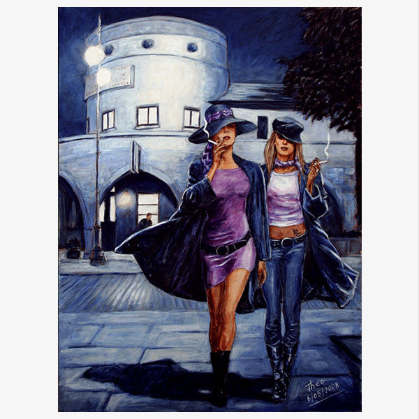 Art Noir Wall Art by Theo Michael, At The Station