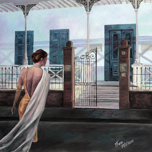 Art Noir Wall Art by Theo Michael, Pierides Museum at night in Larnaca