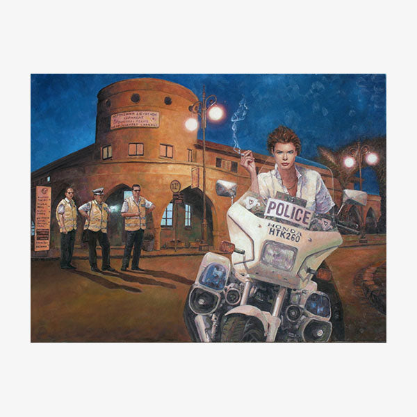 Art Noir Wall Art by Theo Michael, Police Station In Larnaca