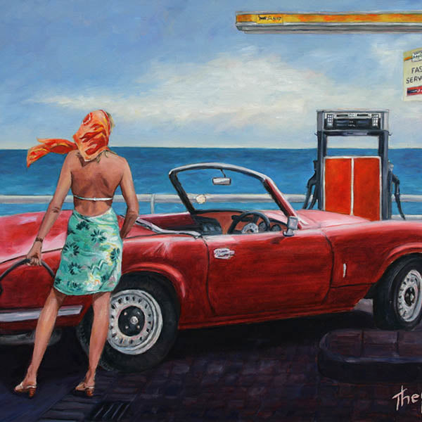 Art Noir Wall Art a Fine Art Print featuring a Spitfire classic car