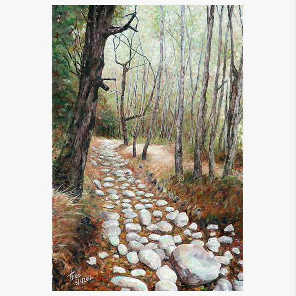 Mediterranean Wall art by Theo Michael of a woodland scene