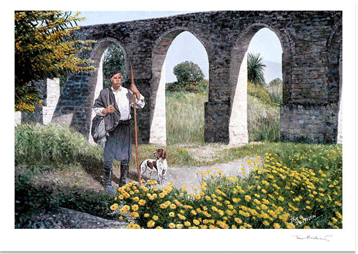 Cyprus traditions Cyprus Life The Shepherd at Kamares Larnaca, fine art Print by Theo Michael