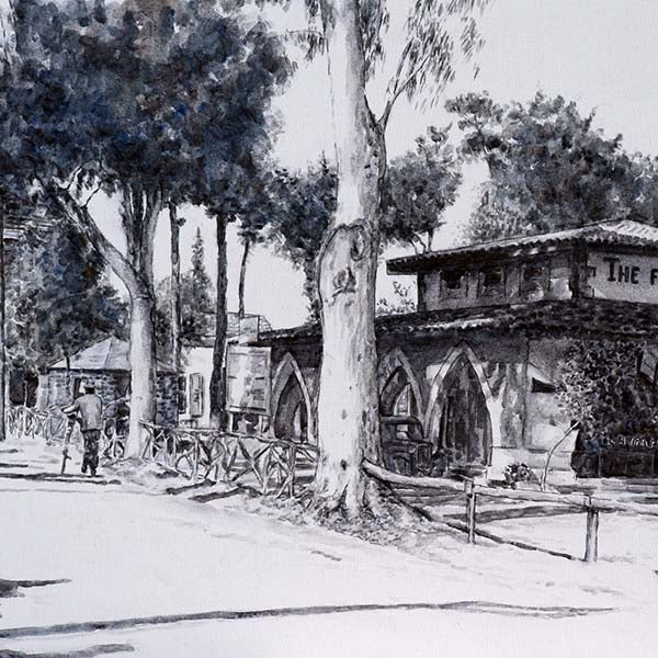 The Tourist Board, fine art print Larnaca 1950s, Lefkara Lace, Cyprus Traditions