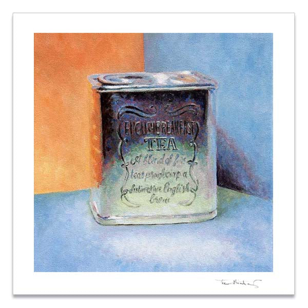 Wall decor for the kitchen, English Breakfast Tea Tin by Theo Michael