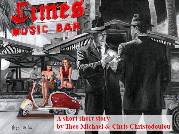 Times Music Bar, a painting and short story by Theo Michael