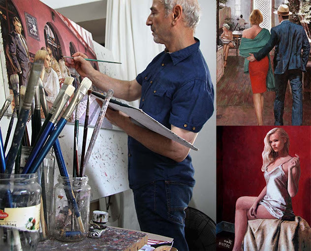 Load video: Visit our wonderful Art studio on cyprus. art by theo michael creates wonderful paintings.