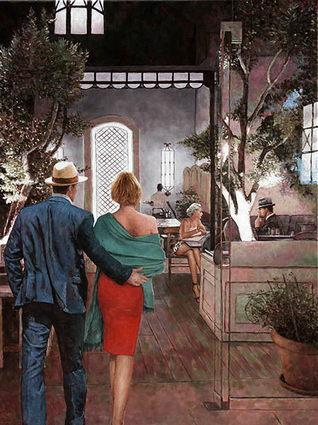Cafe Paintings and Restaurant Paintings – Art by Theo Michael